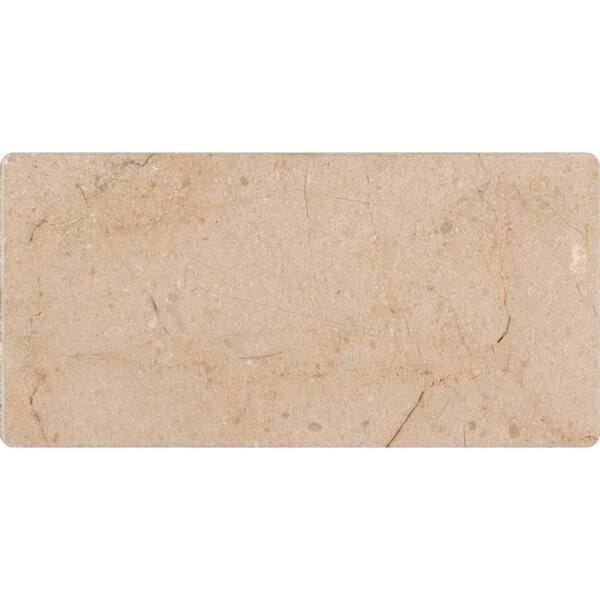 MSI Crema Marfil 3 in. x 6 in. Polished Marble Floor and Wall Tile (1 sq. ft. / case)