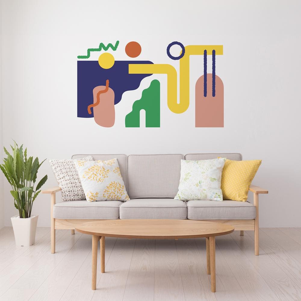 Vibrant Multicolor Modular Mural Peel and Stick Wall Decals