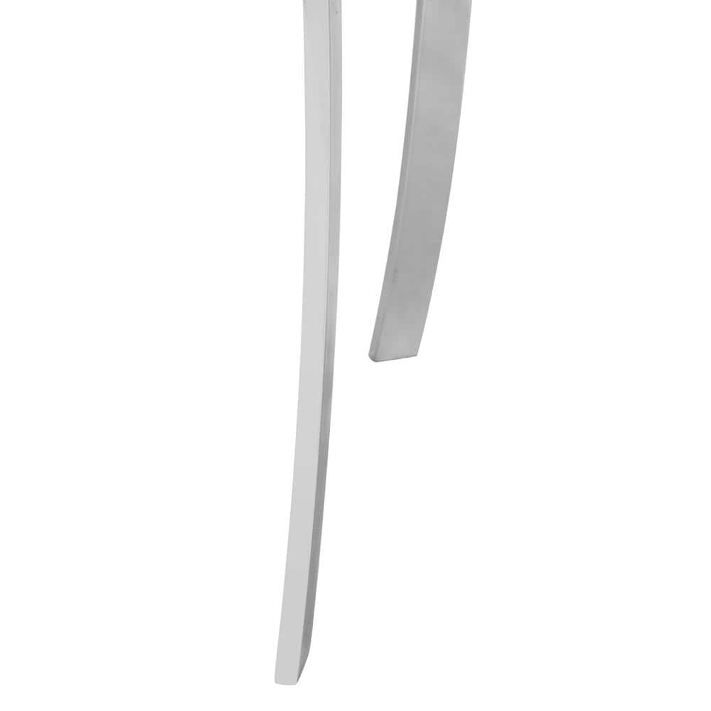 Abby 19'' White and Chrome Modern Side Chairs, Set of 2