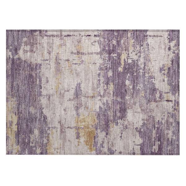 Chantille Machine Washable Indoor/Outdoor Abstract ACN2362 Plum 2 ft. x 3 ft. Accent Rug