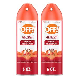 6 oz. Active Insect Repellent I, Sweat Resistant Mosquito Spray with DEET (2-Pack)