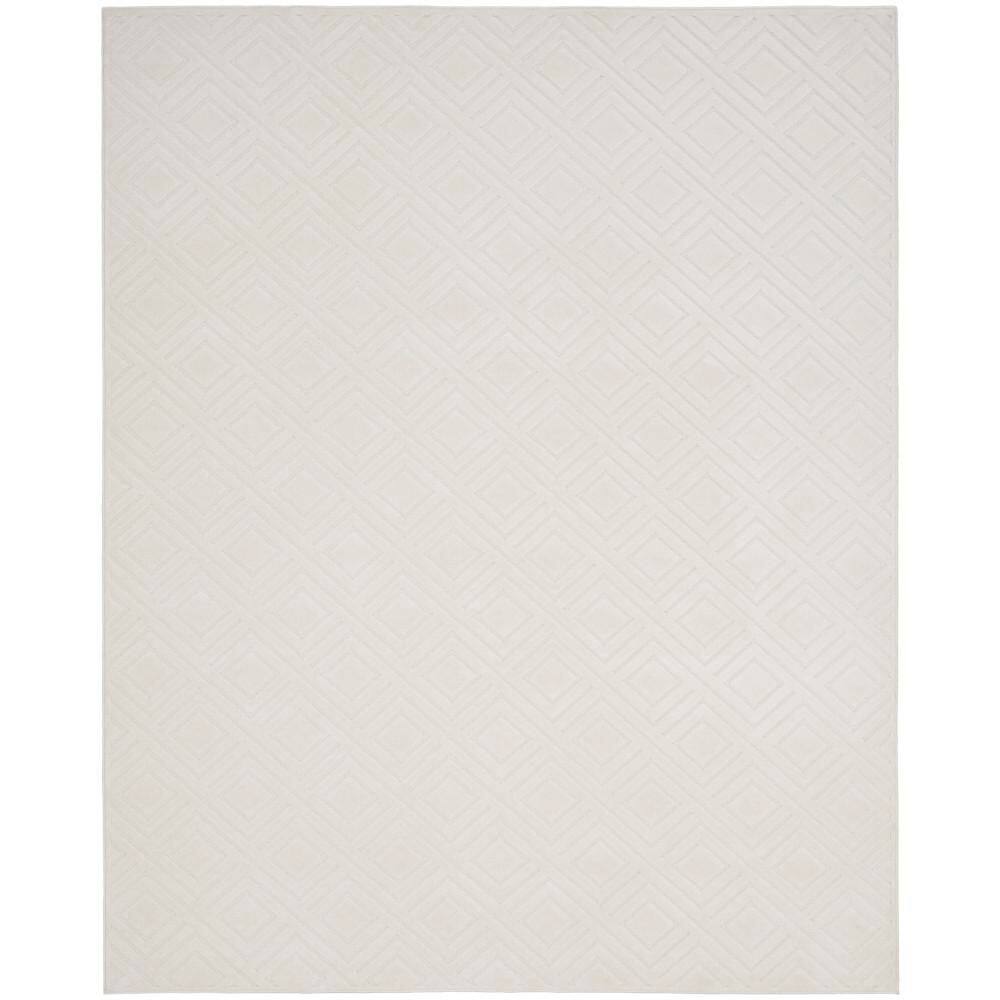 Nourison Casual Ivory 8 ft. x 10 ft. Checker Contemporary Area Rug ...