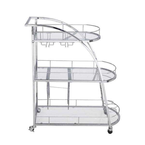 Whatseaso 3-tier Metal Frame Elegant Wine Storage Kitchen Cart SEP ...