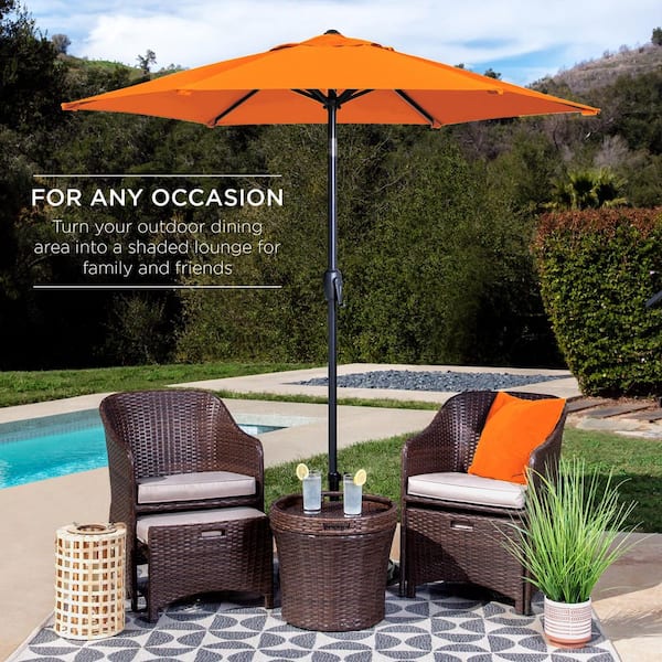 7 ft orange patio umbrella DAVEE Furniture 6.5 Square Market/Patio with Tilt and Crank, perfect for Garden, Lawn,Deck,Backyard and Pool （Orange : Patio, Lawn & Garden The tilt function allows you to easily adjust the canopy angle as the sun moves MF Studio 9ft Patio Umbrella