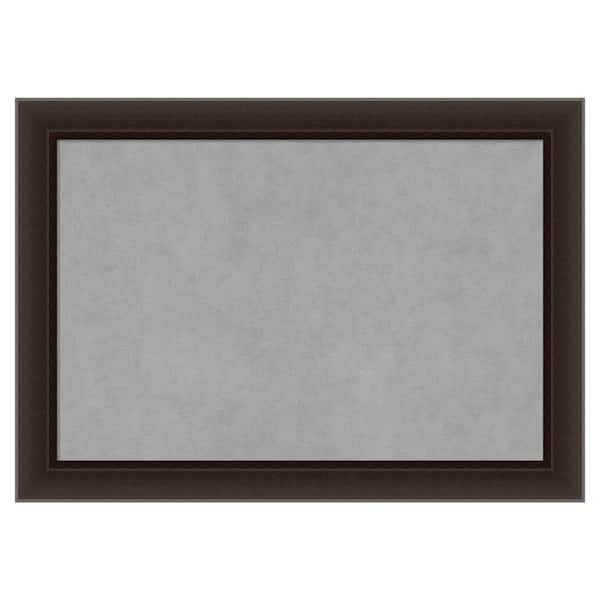 Amanti Art Romano Espresso Narrow 27.75 in. x 19.75 in. Framed Magnetic Board