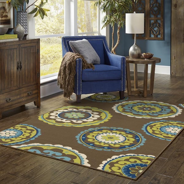 Cabana Brown 9 ft. x 13 ft. Area Rug