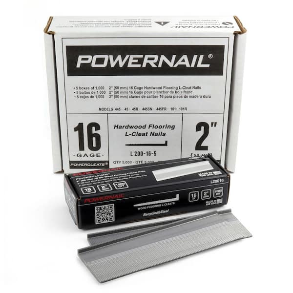 2 in. 16-Gauge Powercleats Hardwood Flooring Nails 5000 per Box