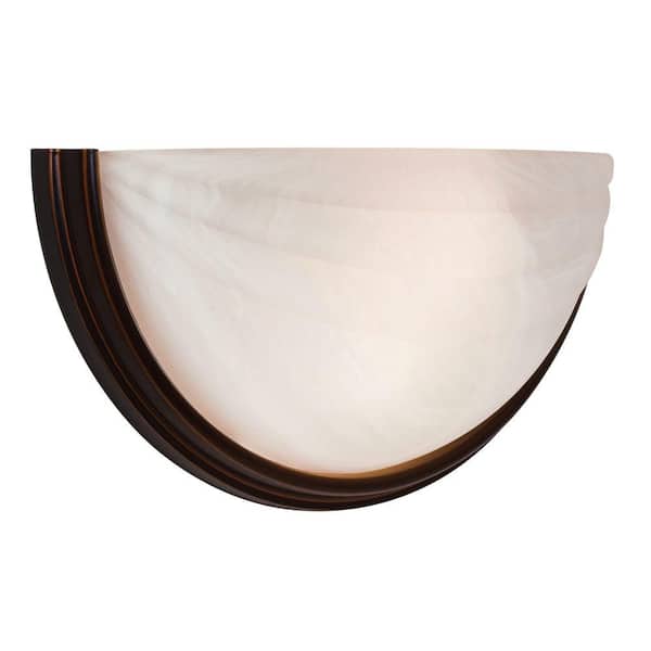 Access Lighting Crest 1 Light Oil-Rubbed Bronze LED Sconce with Alabaster Glass Shade