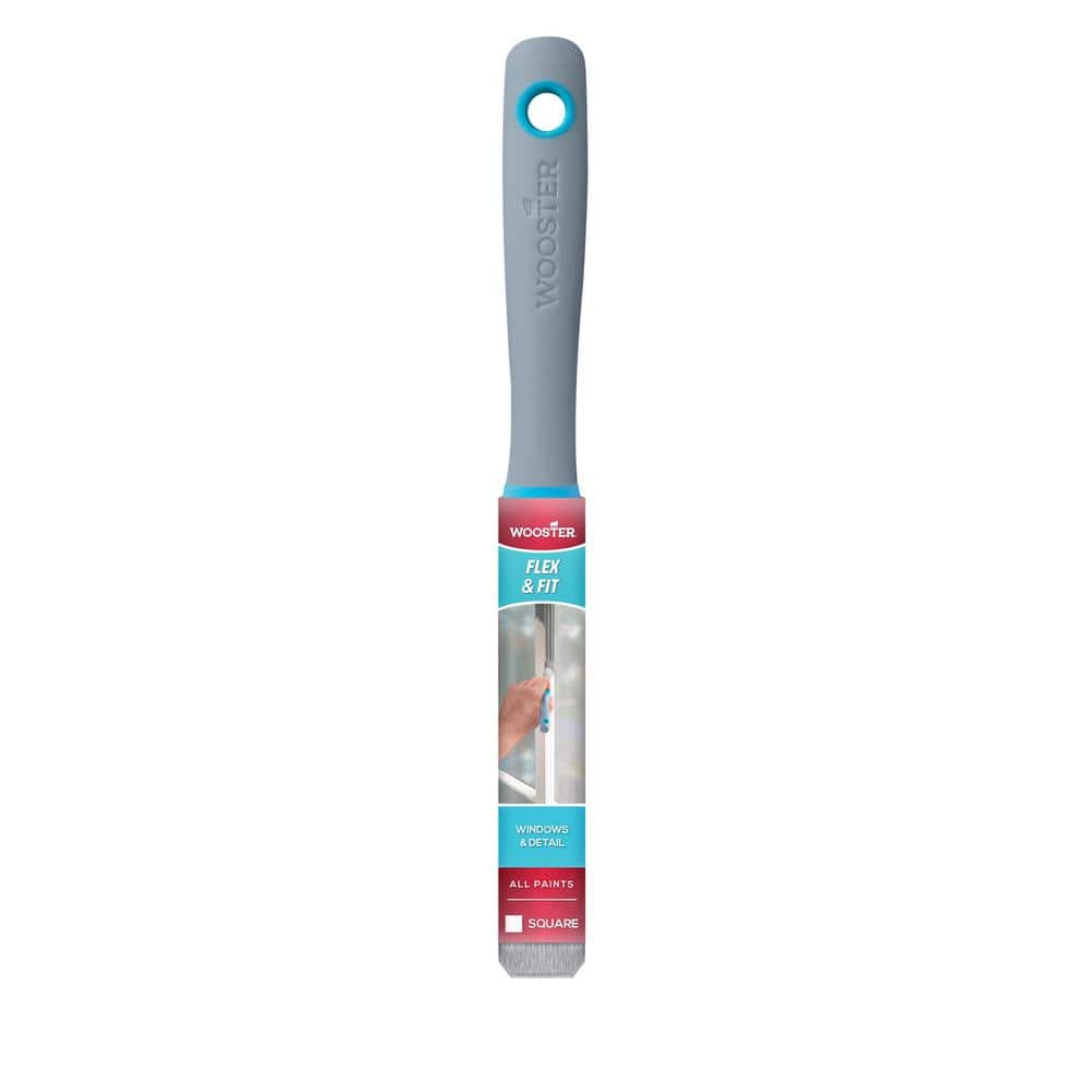 Wooster 3/4 in. Flex and Fit Synthetic White China/ Polyester Square Detail Brush for All Paints