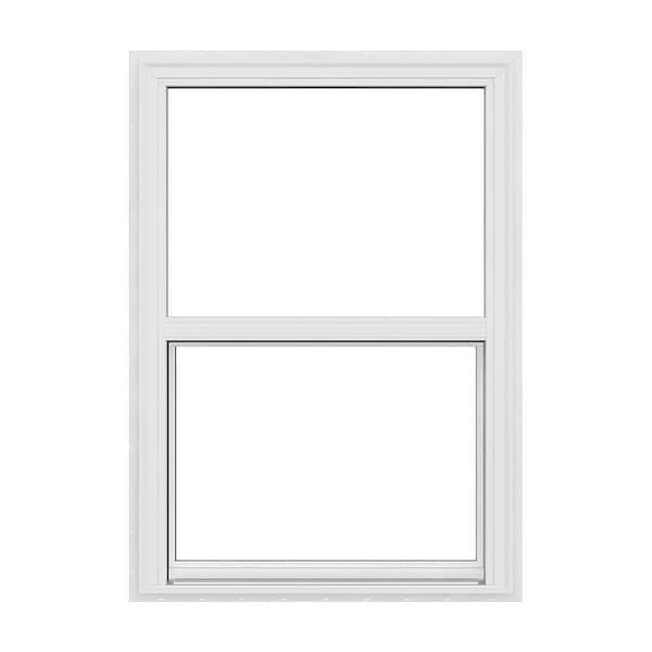 V-2500 Series 23.5 in. x 41.5 in. Single Hung Vinyl Low-E White Nail Fin Brickmould Frame NewConstruction Tilt-In Window