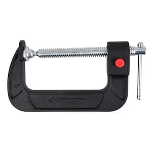 Husky 8 in. Quick Adjustable C-Clamp with Rubber Handle 99684