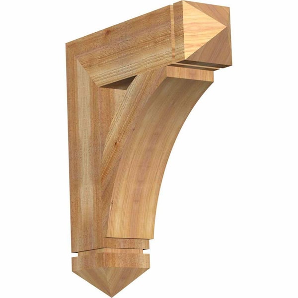 Ekena Millwork 6 in. x 28 in. x 24 in. Western Red Cedar Thorton Arts and Crafts Rough Sawn