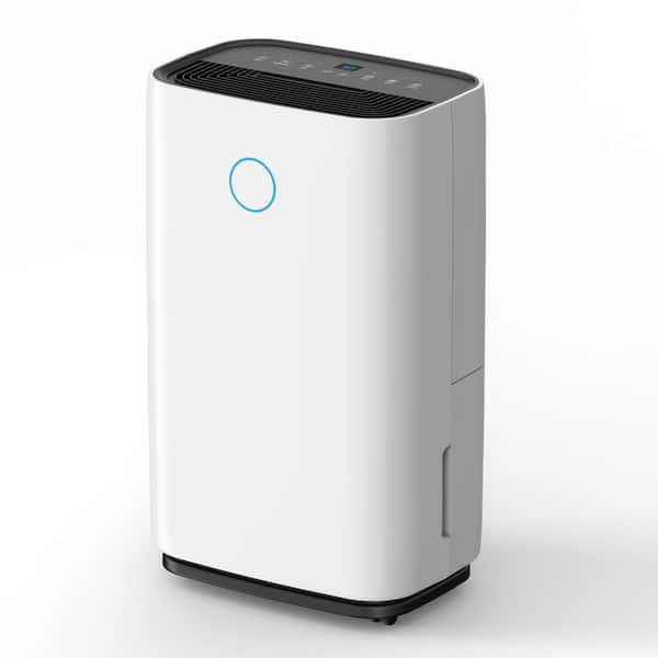 Edendirect 50 pt. 4,500 sq. ft. Dehumidifier for Home in. White, with 1.05 Gal Bucket, Auto Defrost, 24 Hour Timer