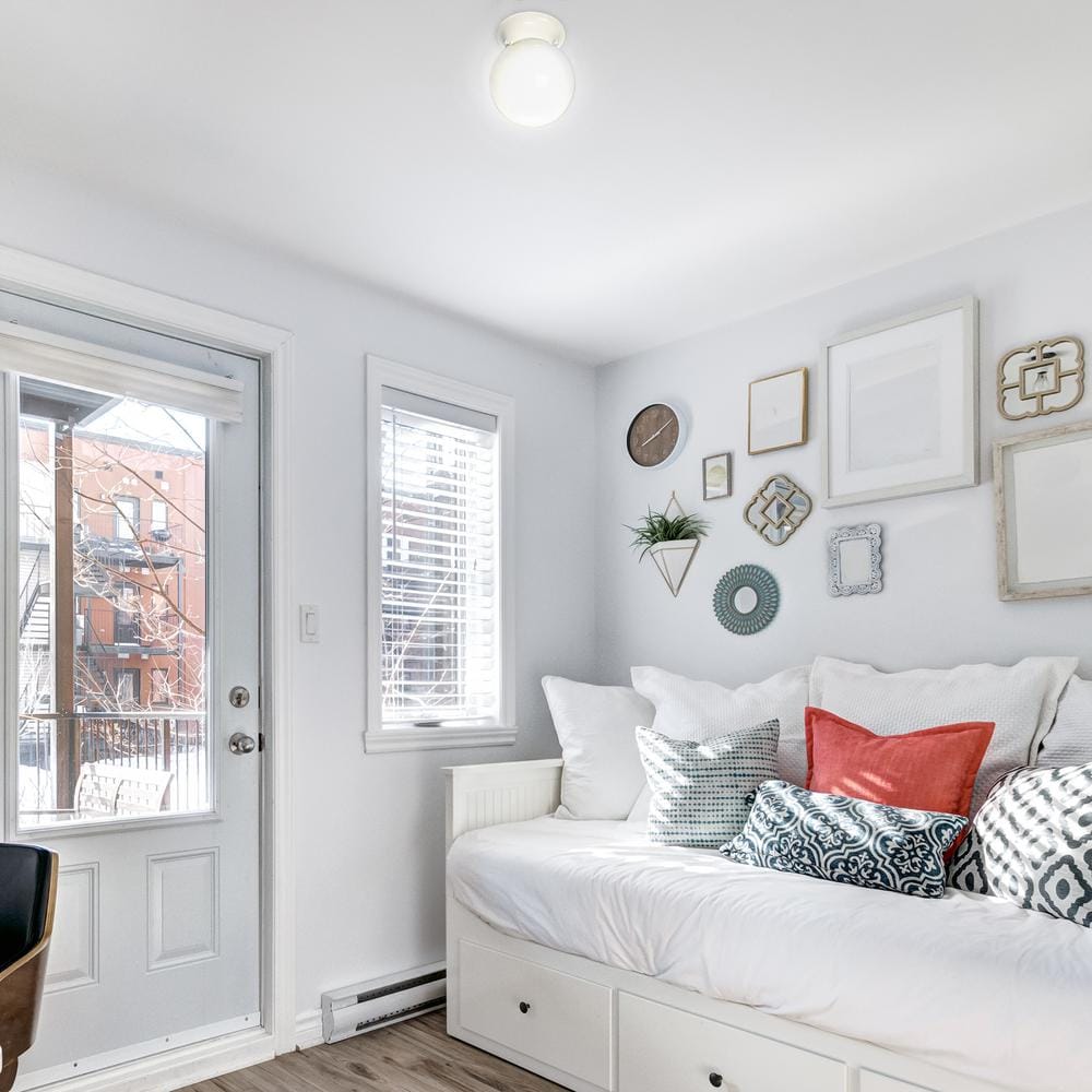 White Glass Globe Flush Mount Ceiling Light