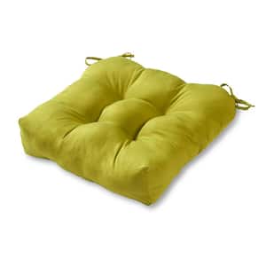 Solid Kiwi Square Tufted Outdoor Seat Cushion