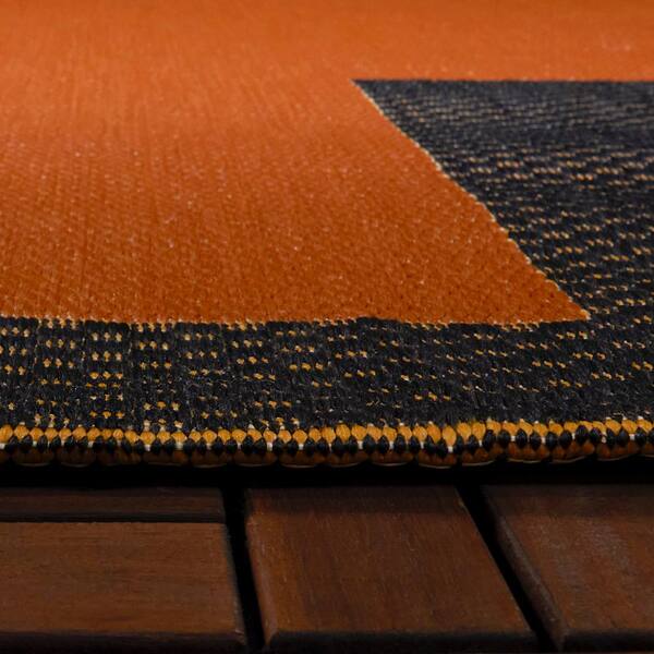 BALTA Read Burnt Orange 5 ft. x 7 ft. Modern Indoor/Outdoor Area