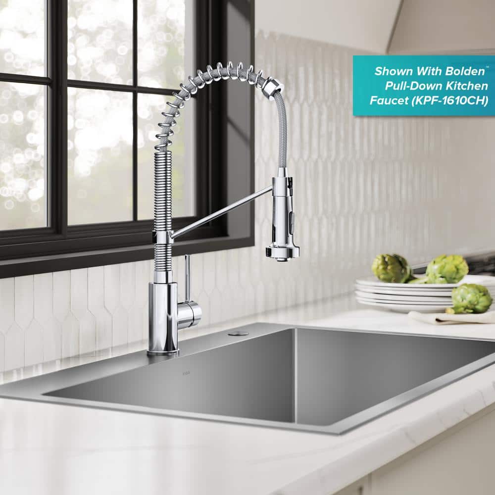 33 Inch Stainless Steel Drop-In Single Bowl Kitchen Sink Set