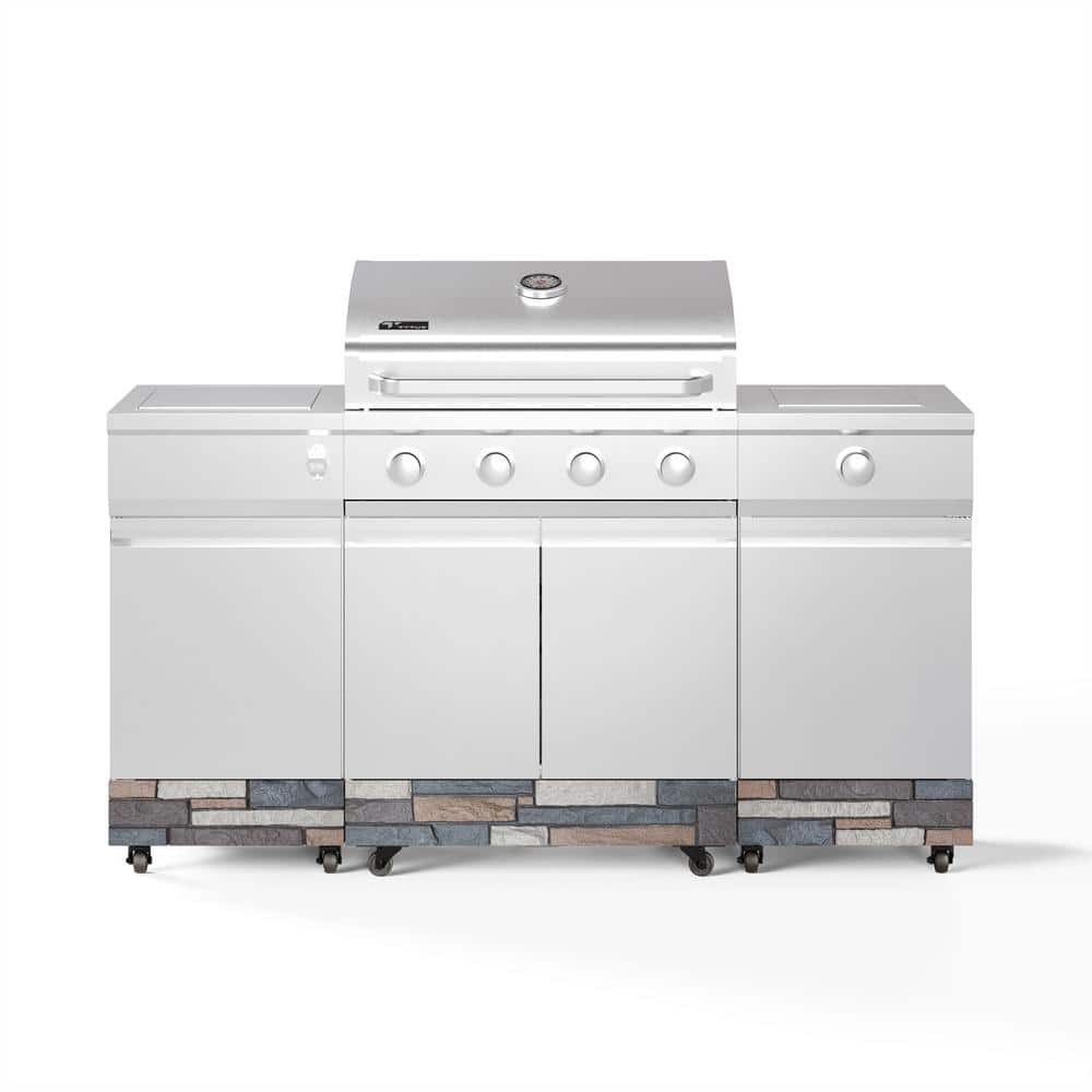 TYTUS Fresno 5-Burner LP Stainless Steel Plus Ash Stone