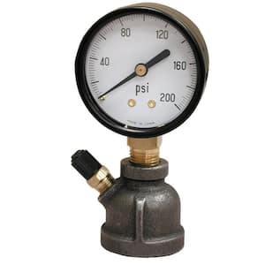 30 lb. x 1 in. FIP Test Gauge Assembly, Bell Type