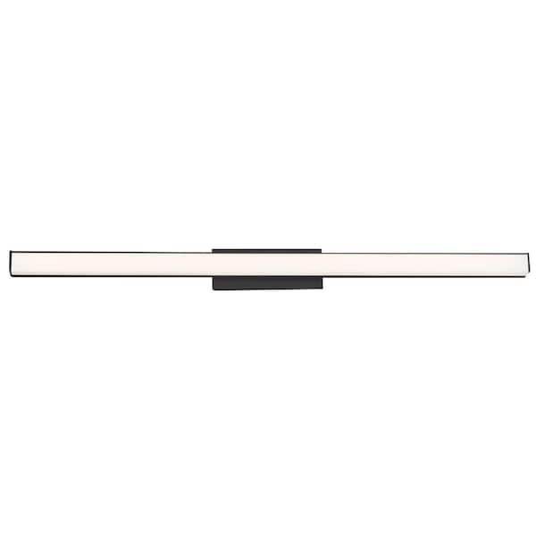 Brink 36 in. Black LED Vanity Light Bar and Wall Sconce, 3500K