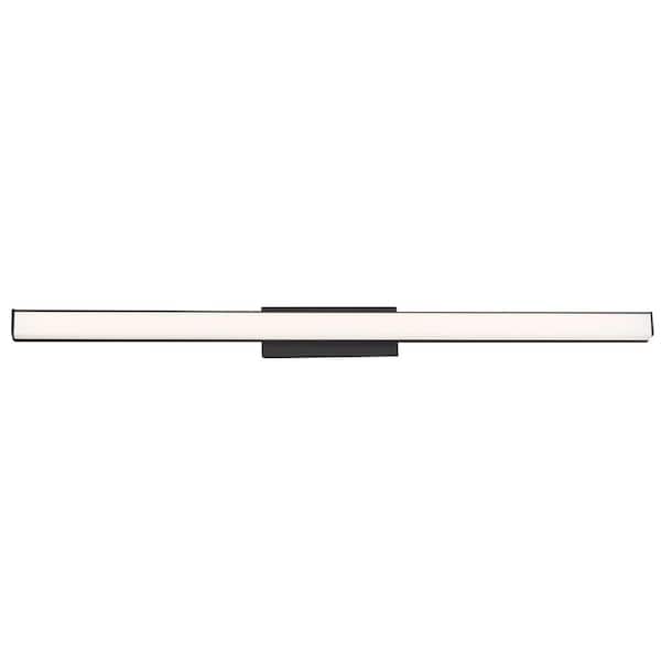 Brink 36 in. Black LED Vanity Light Bar and Wall Sconce, 3000K