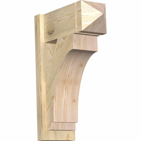 Ekena Millwork 8 in. x 26 in. x 18 in. Douglas Fir Imperial Arts and Crafts Rough Sawn Outlooker
