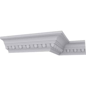 SAMPLE - 3-1/8 in. x 12 in. x 2-3/4 in. Polyurethane Egg and Dart Crown Moulding