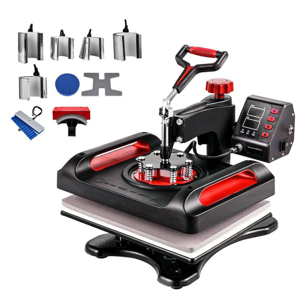 VEVOR 11 in 1 Heat Press 15 in. x 12 in. Multifunctional Clamshell