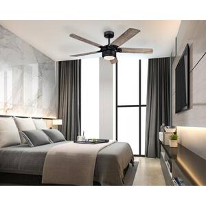 Morris 52 in. LED Iron Ceiling Fan with Light Fixture and Remote Control