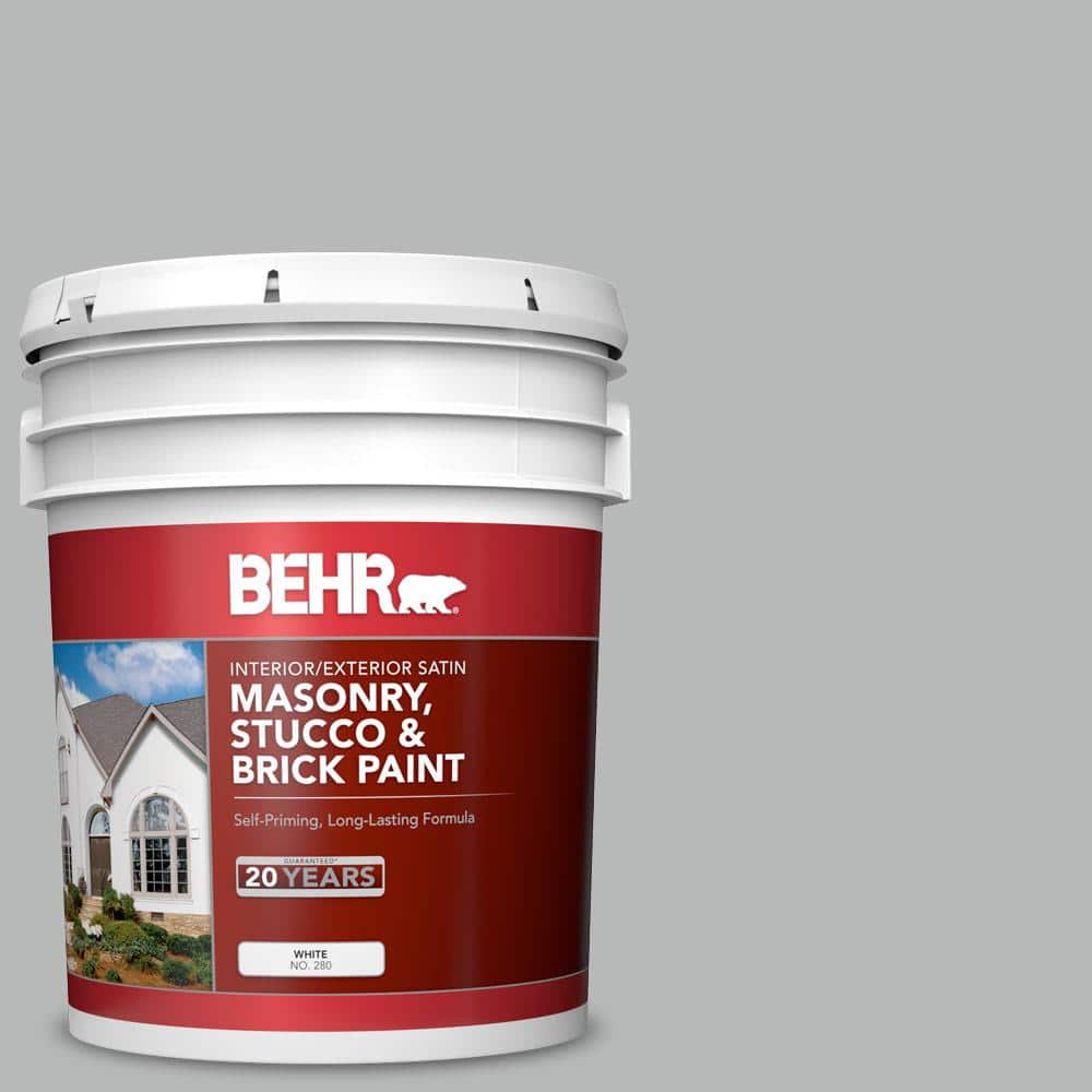 5 gal. #N460-3 Lunar Surface Satin Interior/Exterior Masonry, Stucco and Br