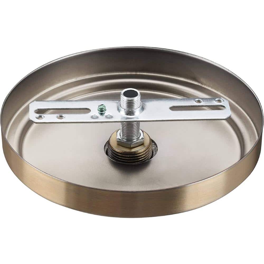 Warm Brass Round Chandelier Fixture Canopy Kit