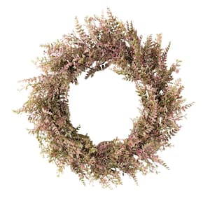 21.5 in. Artificial Fern and Fumaria Wreath