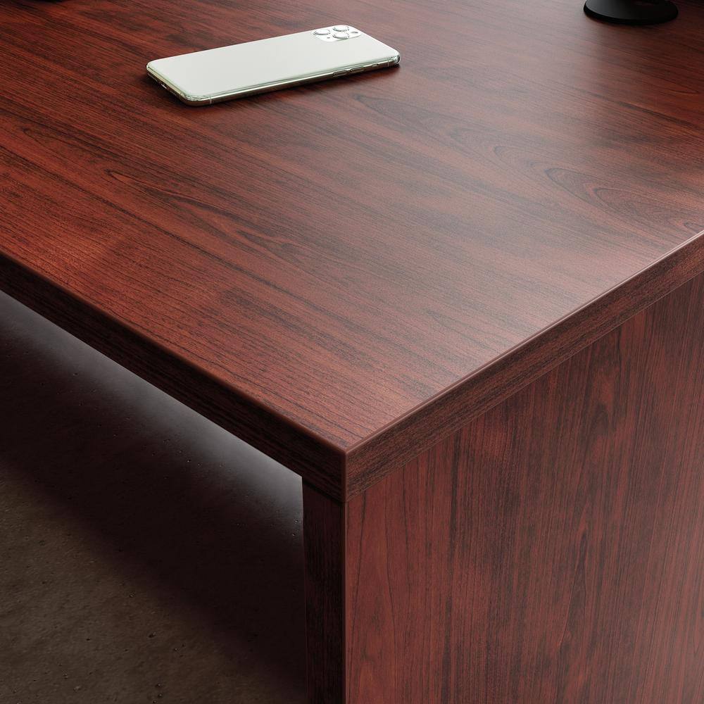 Classic Cherry Executive Wood Desk with Filing Cabinet