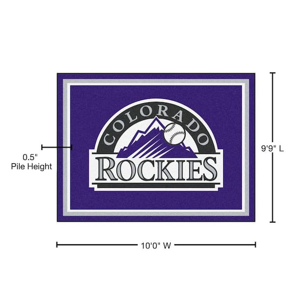 FANMATS MLB Colorado Rockies Blue 8 ft. x 10 ft. Indoor Area Rug 17419 -  The Home Depot