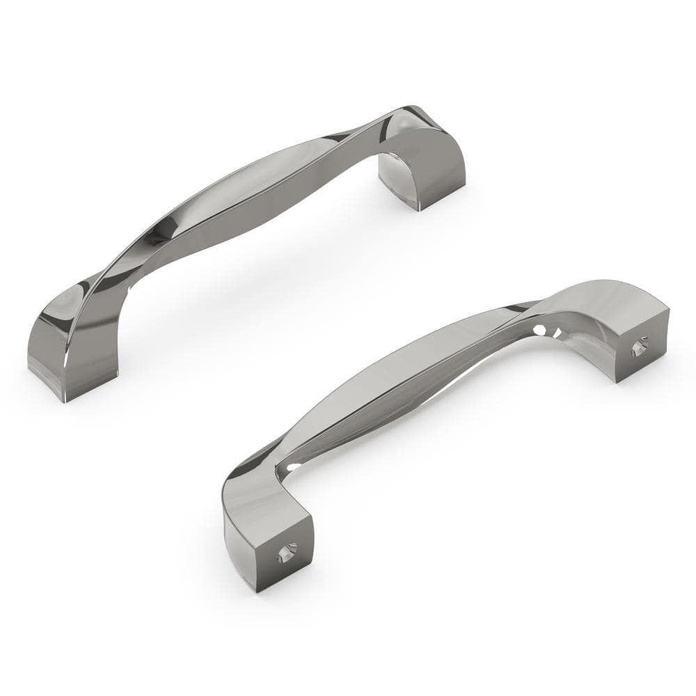 Twist Collection 3-3/4 in. (96 mm) Center to Center Polished Nickel Bar Cabinet Pull (10-Pack) price history on PriceWatchPro
