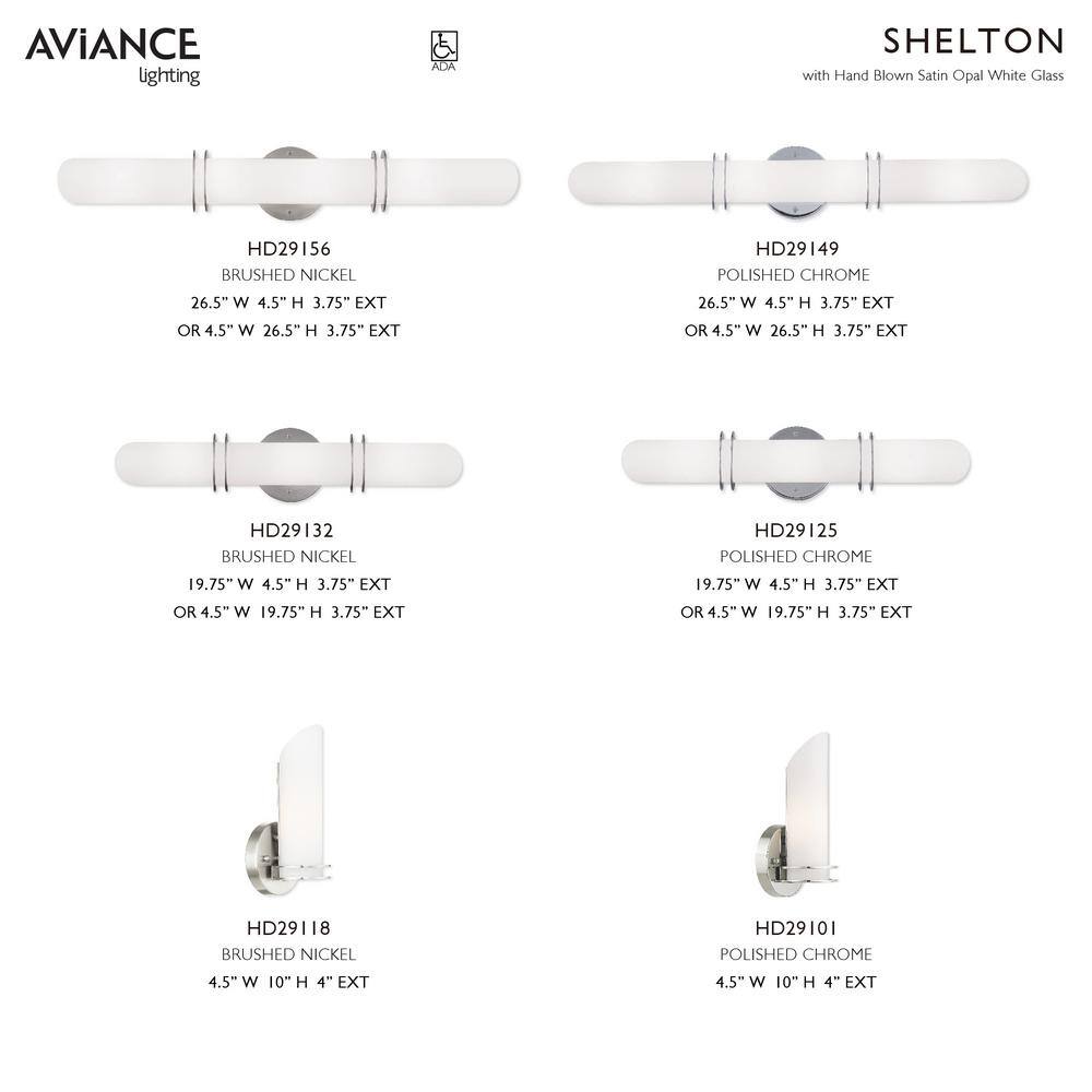 Sleek Brushed Nickel 4-Light Bath Vanity with Satin Opal White Glass