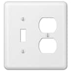 Declan 2 Gang 1-Toggle and 1-Duplex Steel Wall Plate - White