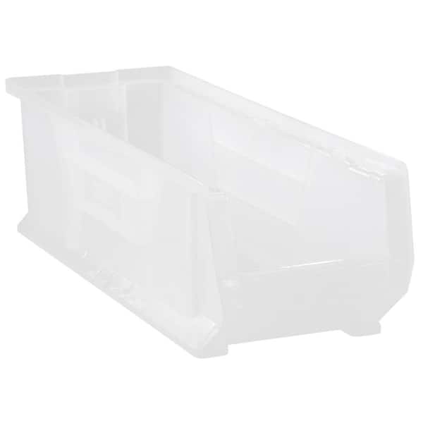 24 in. Hulk 16.20 qt. Stack Bin in Clear (6-Pack)