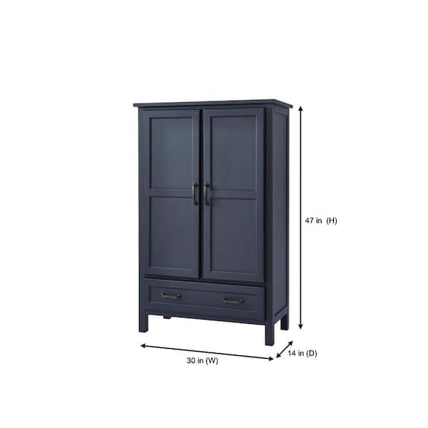 StyleWell Midnight Blue Wood Kitchen Pantry (30 in. W x 47 in. H) StyleWell Midnight Blue Wood Kitchen Pantry (30 in. W x 47 in. H)