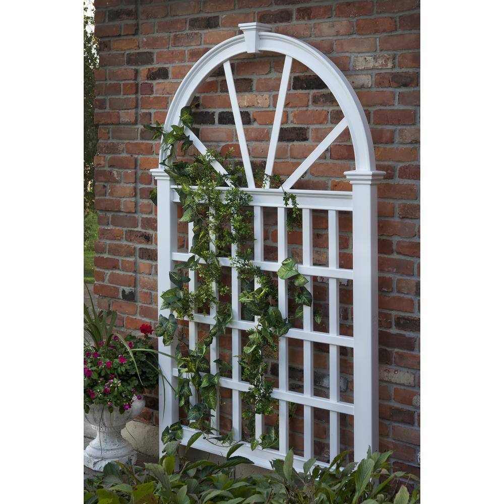 Vienna 49" x 84" White Vinyl Garden Trellis