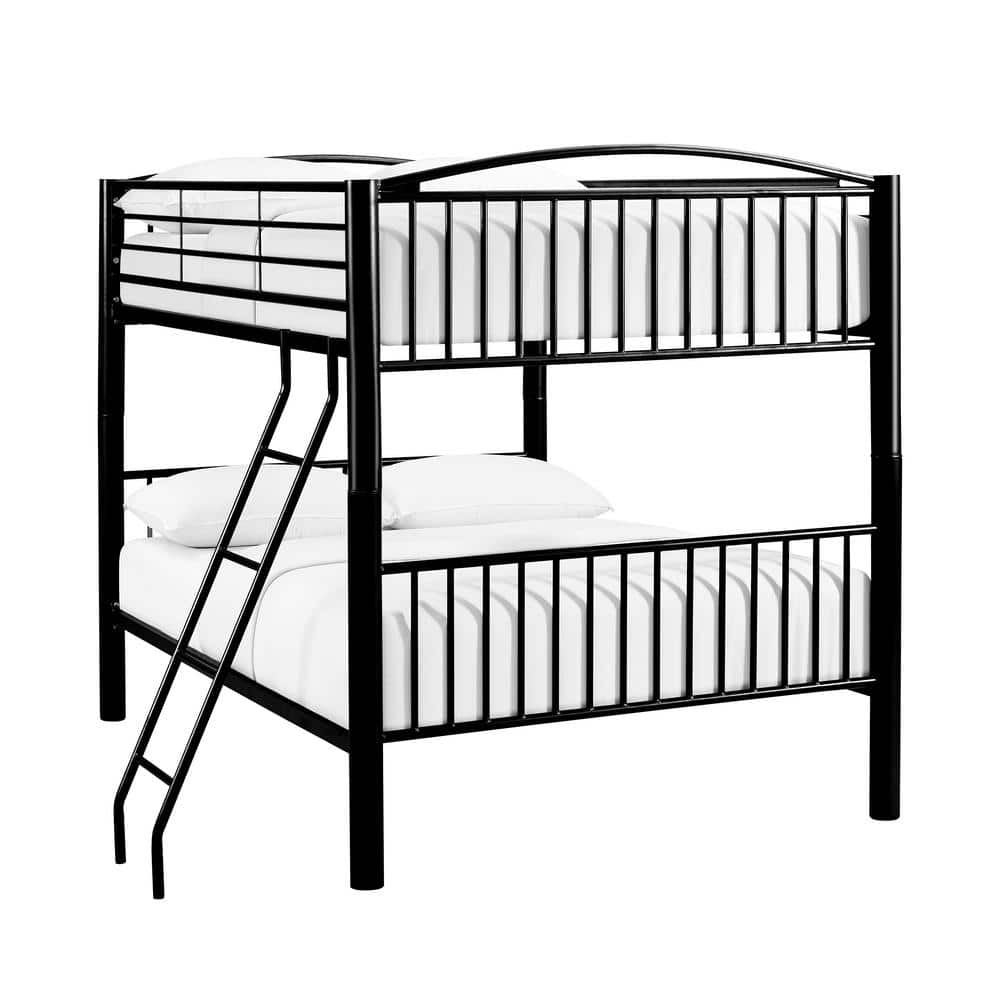 Janvier Black Powder Coated Heavy Metal Full Over Full Bunk Bed -  Powell Company, HD1256Y19