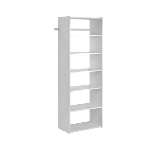 Closet Evolution WH29 Essential Shelf 25 in. W White Wood Closet Tower
