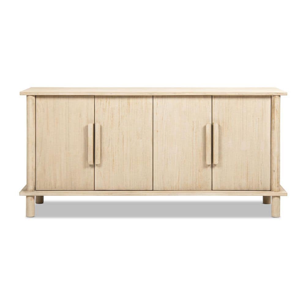 Jennifer Taylor Milo 71 in. Light Natural Cerused Brown Reclaimed