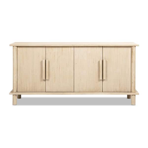 Jennifer Taylor Milo 71 in. Light Natural Cerused Brown Reclaimed
