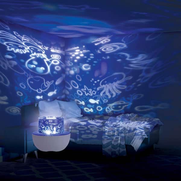 Multi-Color USB Powered Rotating Integrated LED Projector with