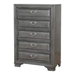 Liam Gray 5-Drawer 36 in. Chest of Drawers