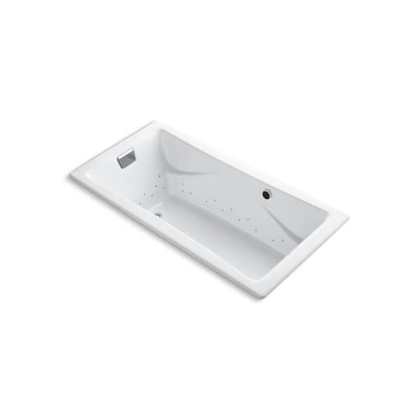 Tea-for-Two 71.75 in. x 36 in. Reversible Drain Soaking Bathtub in White