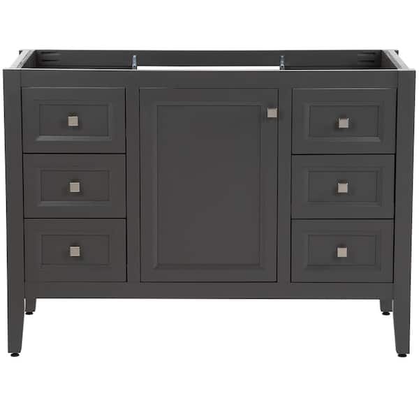 MOEN Darcy 48 in. W x 22 in. D x 34 in. H Bath Vanity Cabinet without Top in Shale Gray