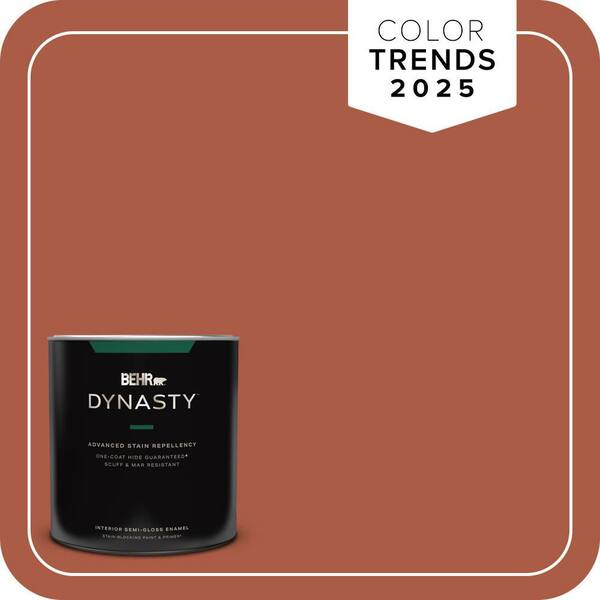 BEHR DYNASTY 1 qt. #M190-7 Colorful Leaves Semi-Gloss Enamel Interior Stain-Blocking Paint and Primer