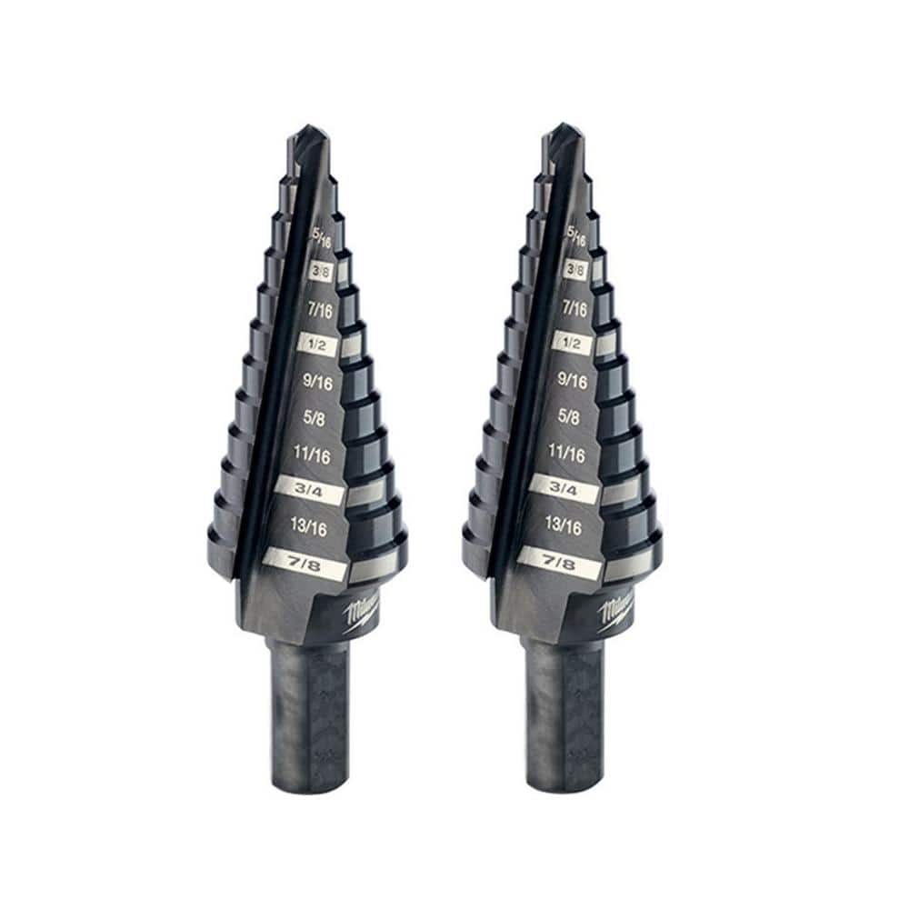 3/16 in. to 7/8 in. #4 Black Oxide Step Drill Bit 12-Steps (2-Pack) price history on PriceWatchPro